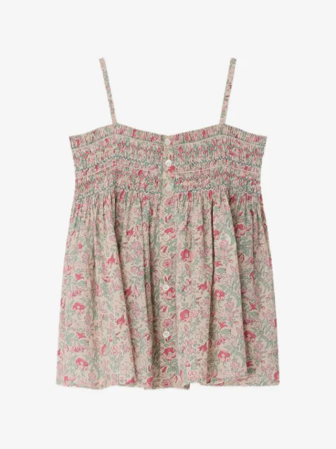 Bonpoint smocked floral apolline top