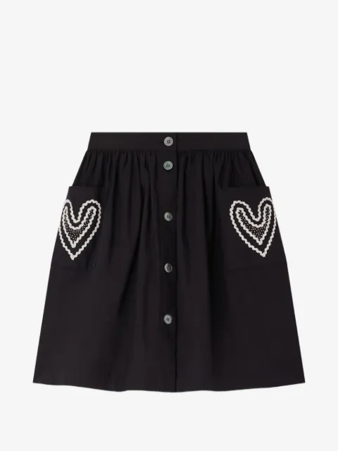Bonpoint heart-motif skirt