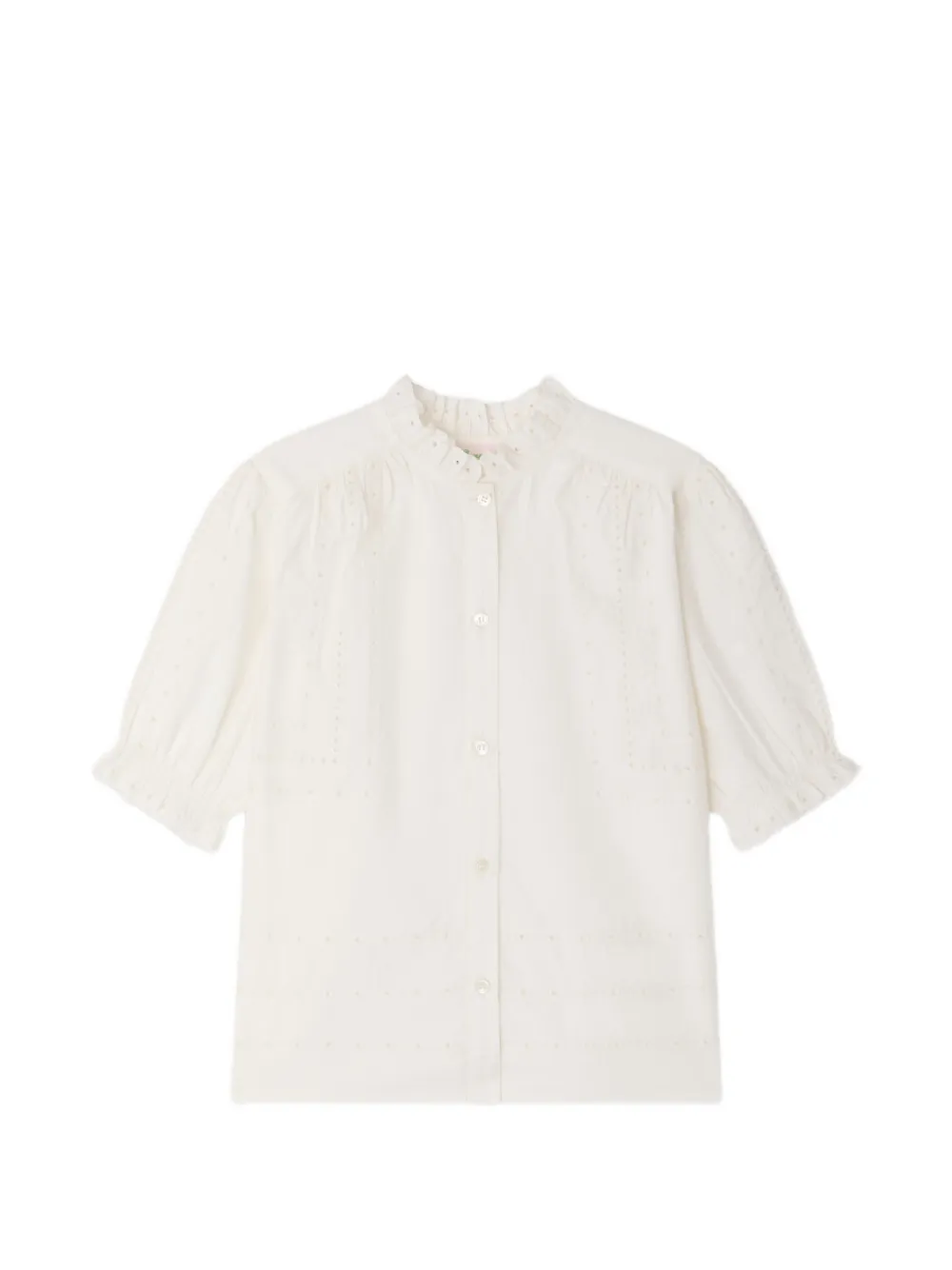 Bonpoint Blusa Letitia con bottoni - Bianco