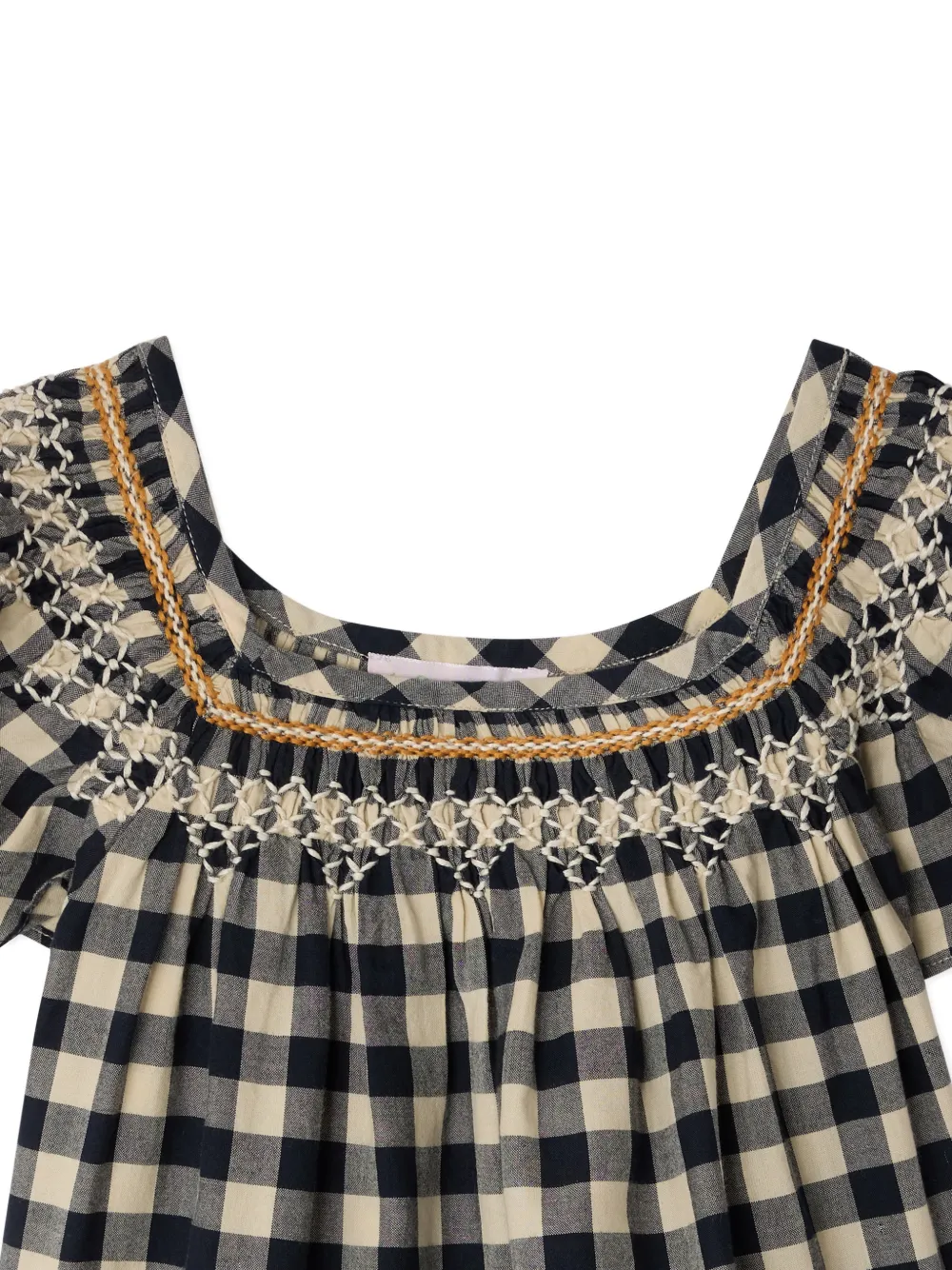  Bonpoint Carlie Checked Blouse - Grey 