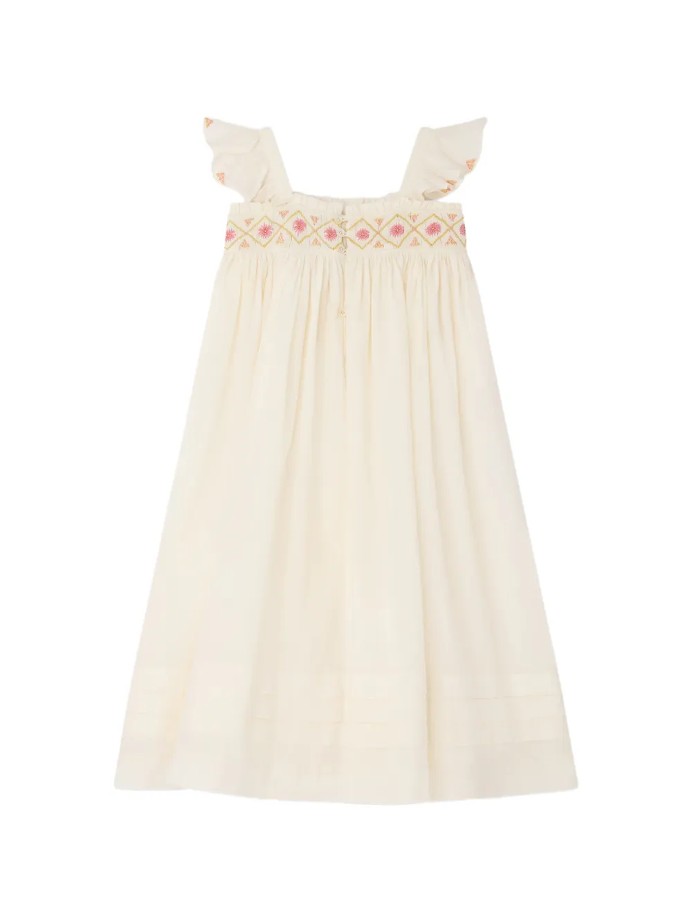 Bonpoint Abito laora con ricamo - Toni neutri