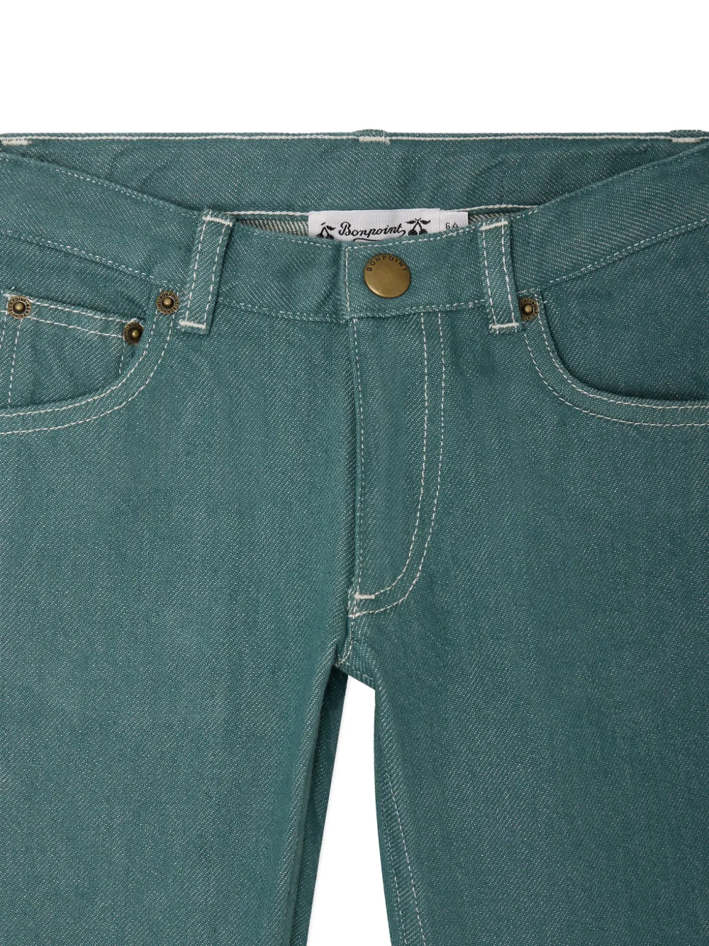 Bonpoint Dewey Tonal-stitch Denim Jeans - Blue 