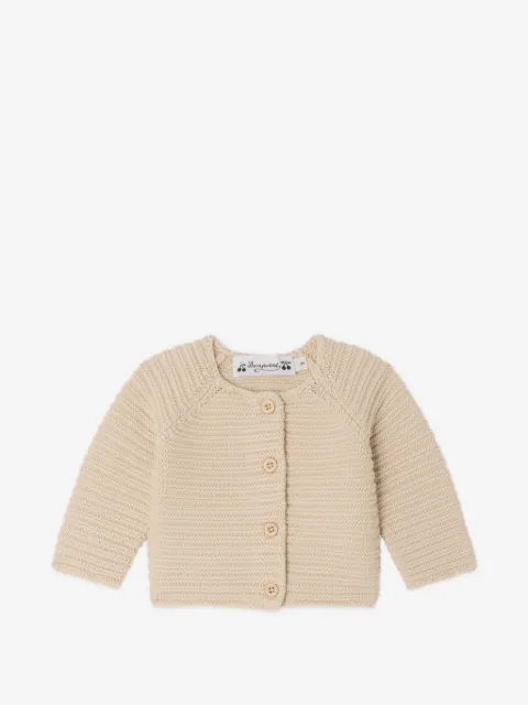 Bonpoint button round-neck cardigan