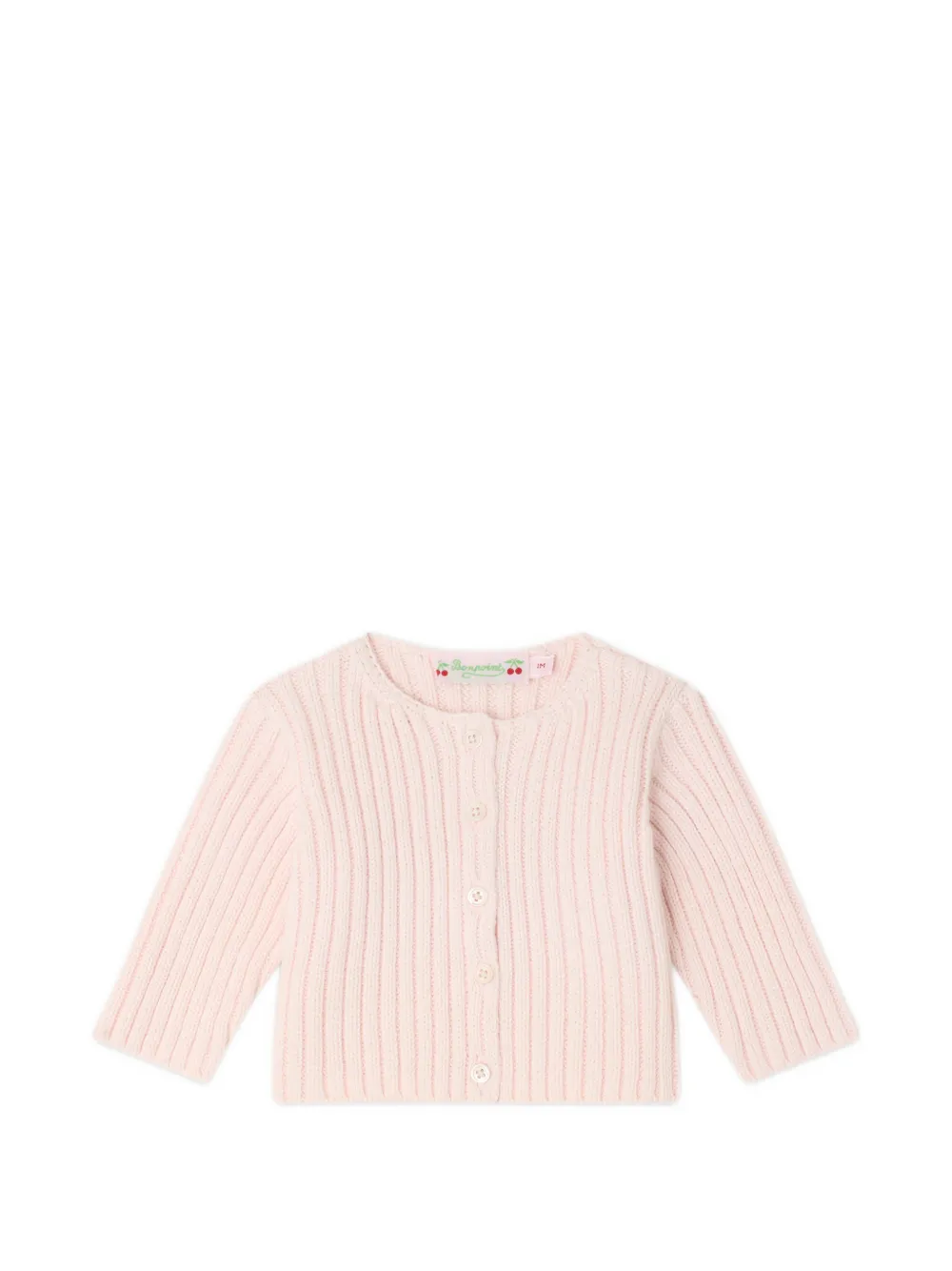 Bonpoint Cardigan a coste Esil - Rosa
