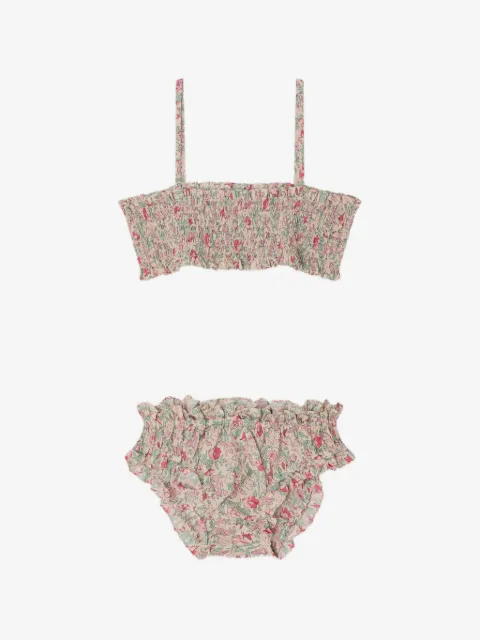 Bonpoint ruffled floral print finlay swimsuit