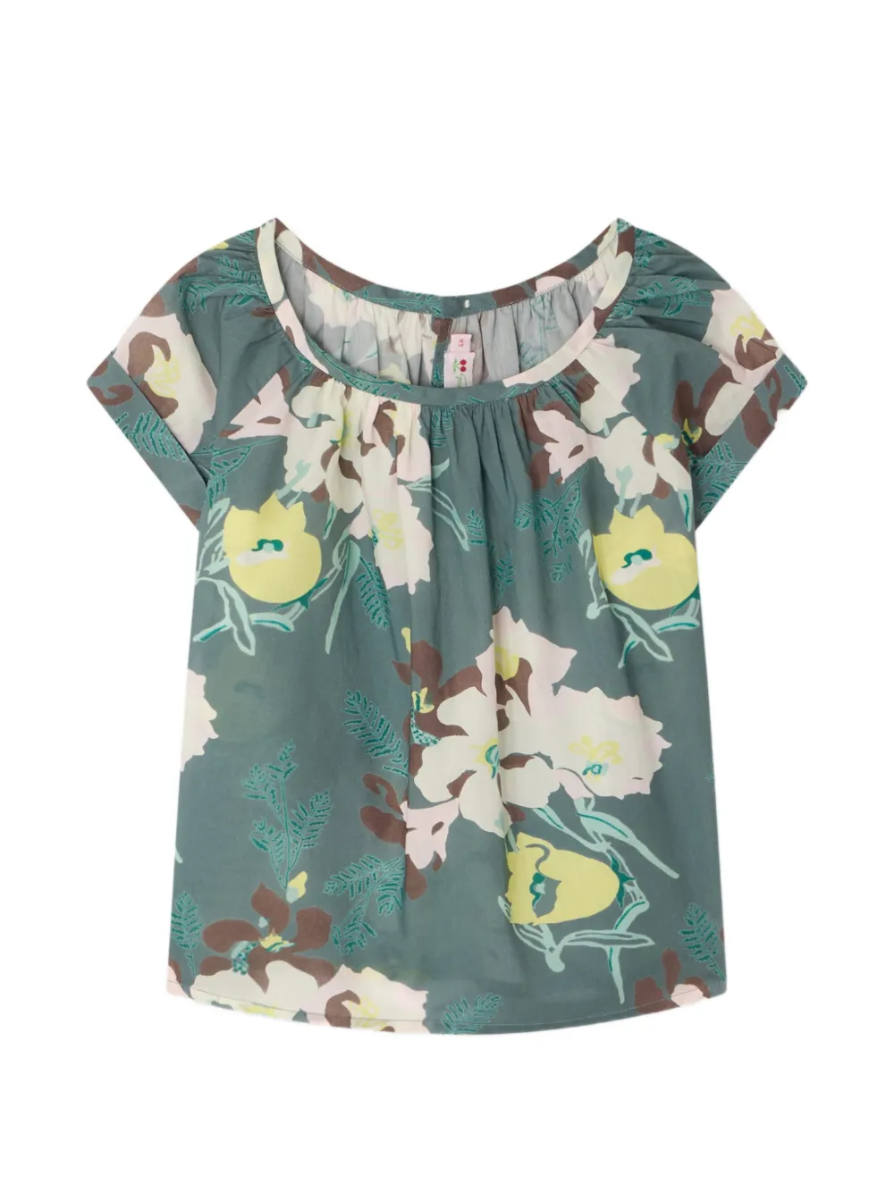 Bonpoint Blusa Augustina a fiori - Verde