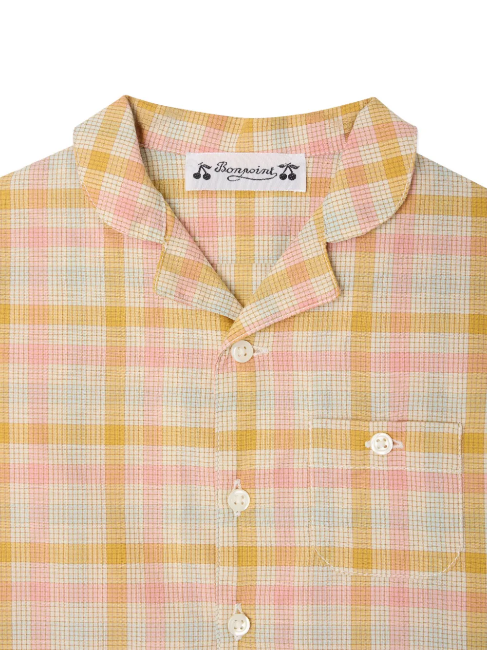 Bonpoint Gerald geruit shirt Geel