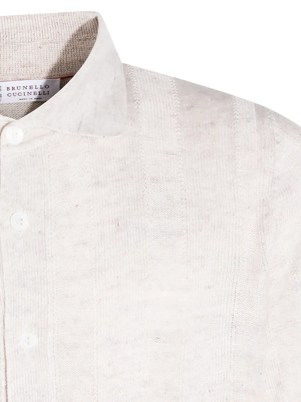  Brunello Cucinelli Buttoned Linen Shirt - Neutrals 