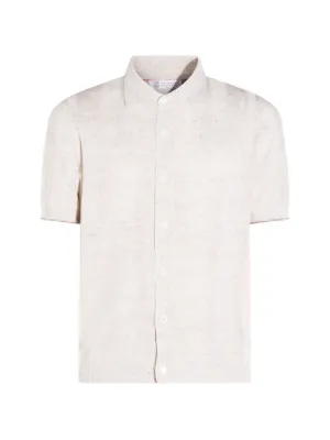 Brunello Cucinelli シェブロン ジャージーシャツ | ニュートラル