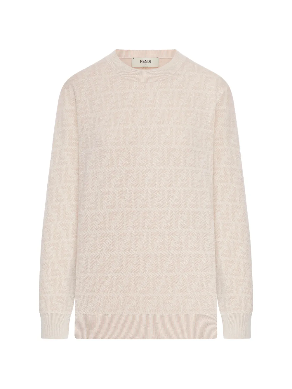 FENDI motif knitted sweater - Neutrals