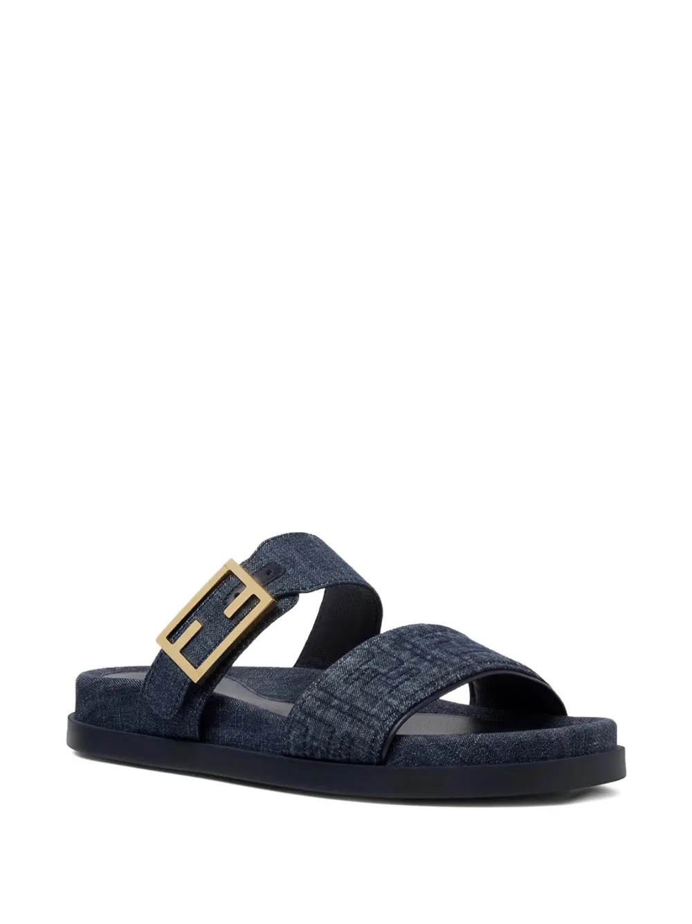 FENDI Feel FF double-strap sandals Blauw
