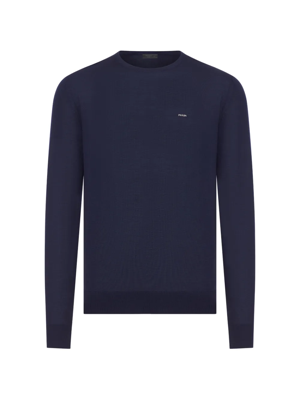 Prada embroidered fine-knit sweater - Blau