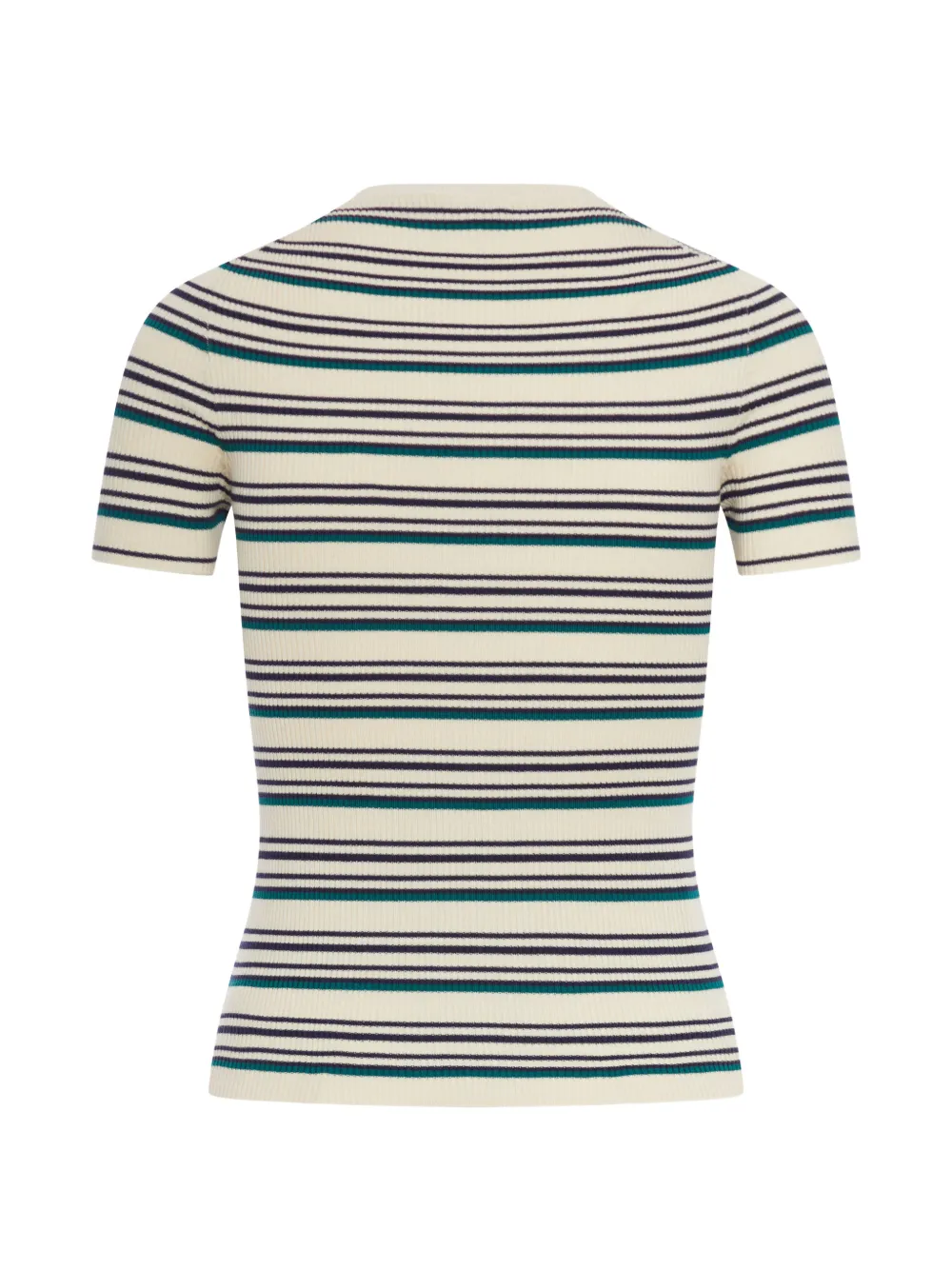  Miu Miu Striped Short-sleeves - Neutrals 