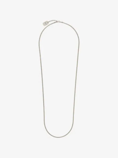 Saint Laurent logo-plaque necklace