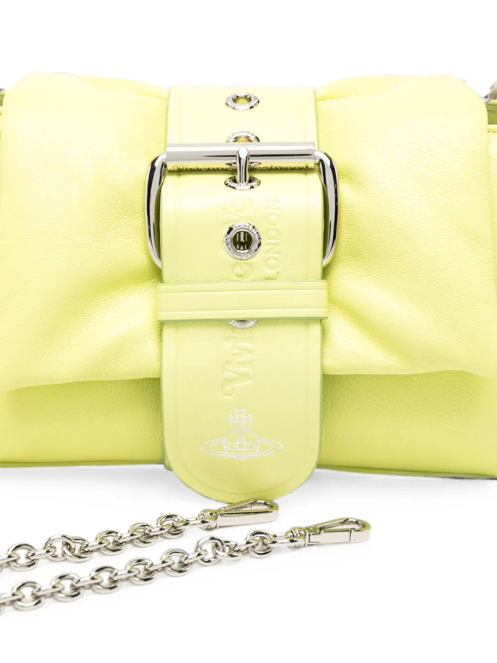 Vivienne Westwood Hazel Treasure leren schoudertas Geel