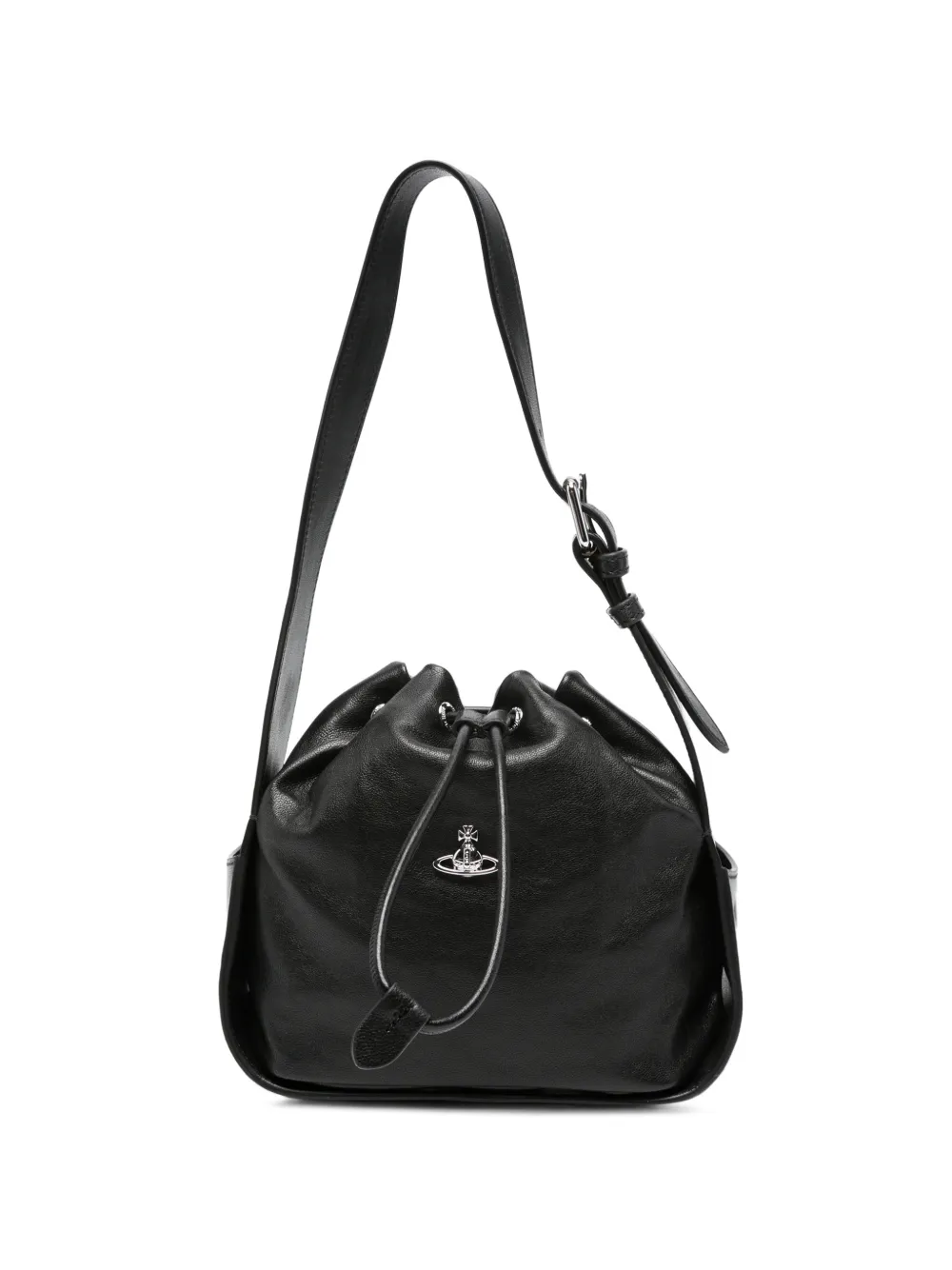 Vivienne Westwood Stacey leather bucket bag - Schwarz