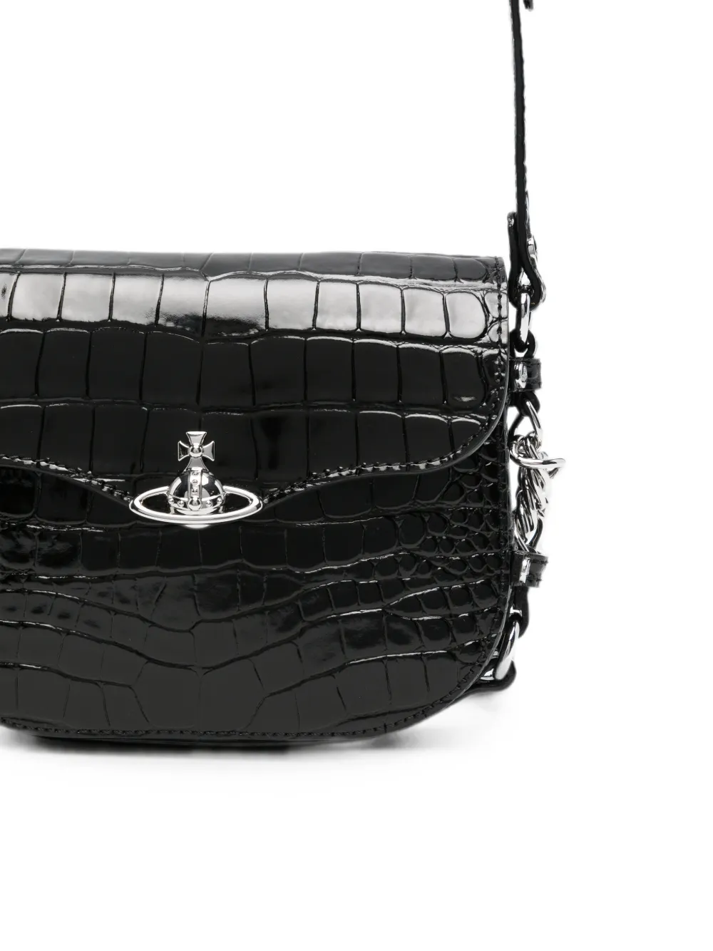 Vivienne Westwood Hunter Flap crossbodytas Zwart