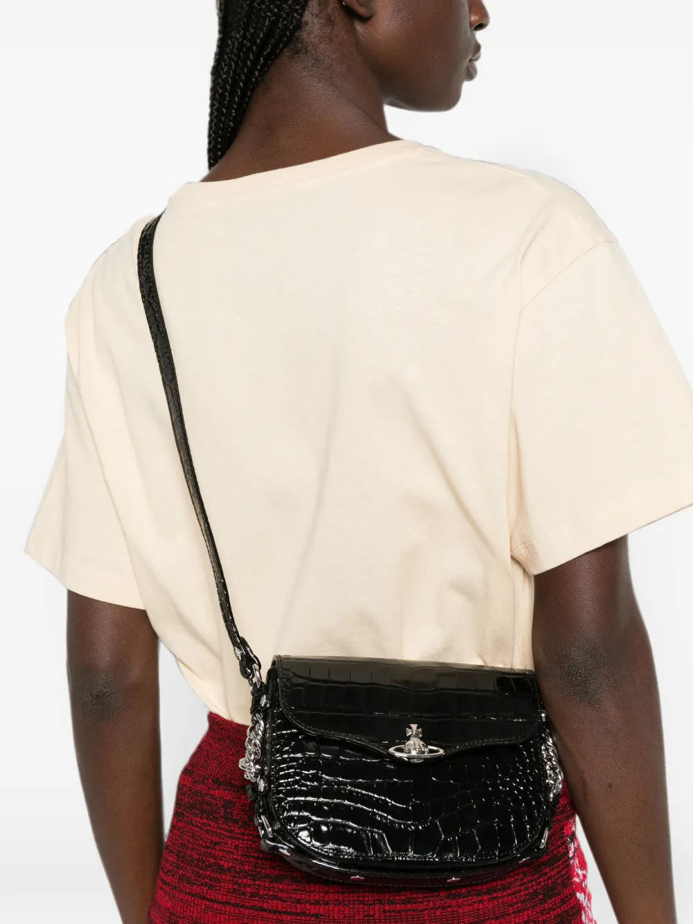 Vivienne Westwood Hunter Flap crossbodytas Zwart