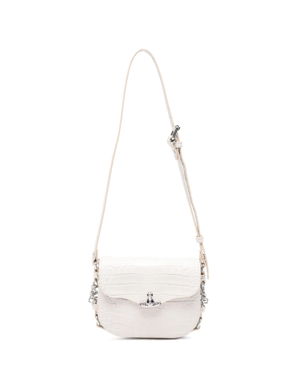 Vivienne Westwood Hunter leather cross body bag - Toni neutri