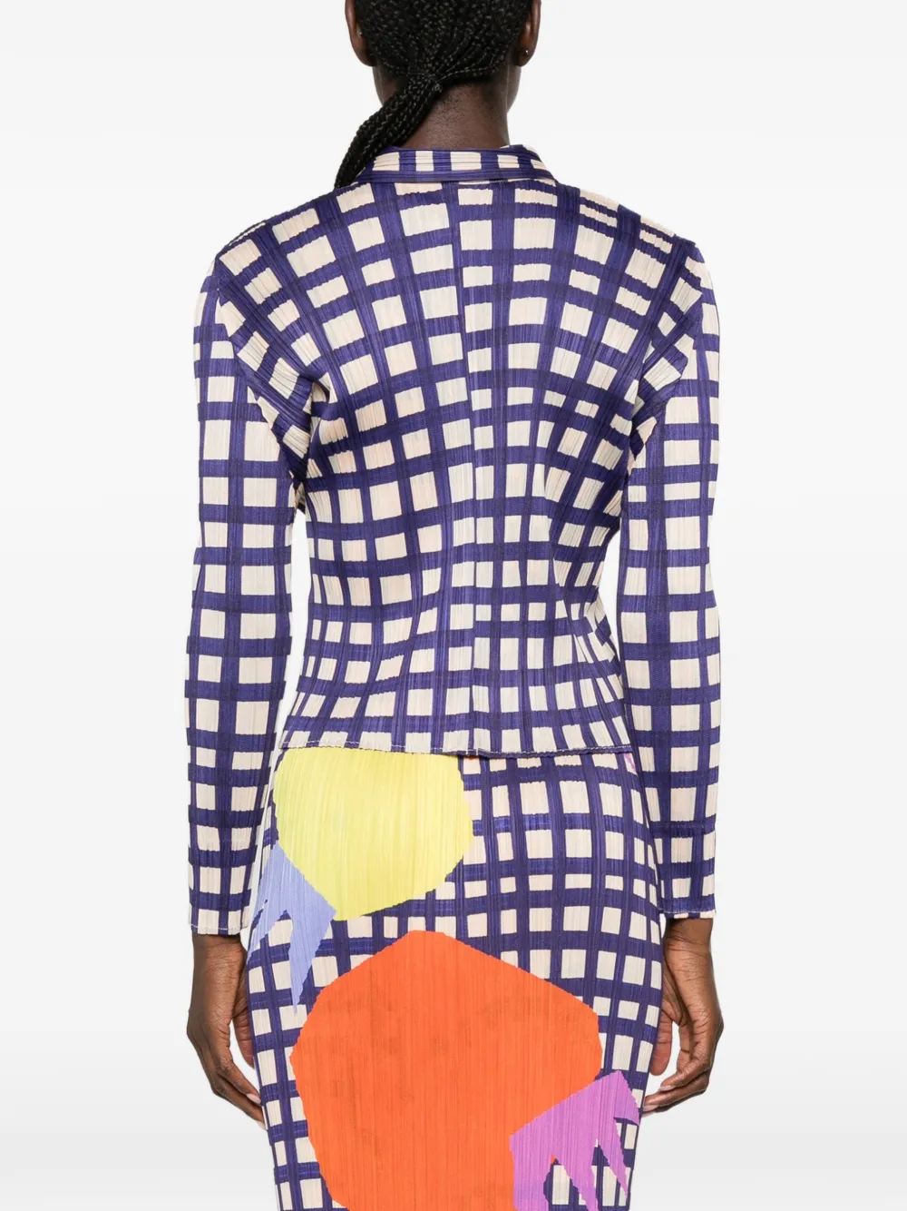 Pleats Please Issey Miyake Geruit overhemd Blauw