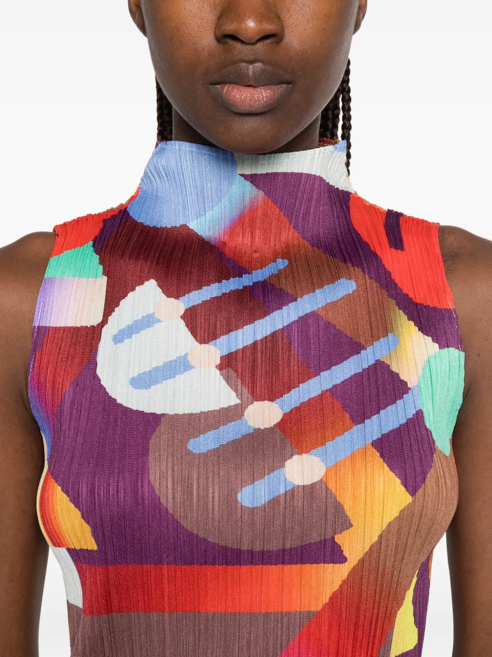 Pleats Please Issey Miyake Playground T-shirt Blauw