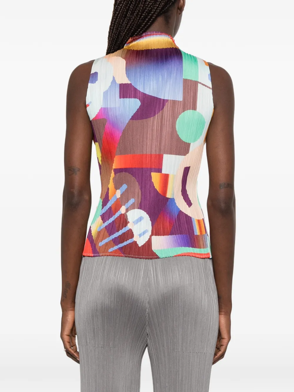 Pleats Please Issey Miyake Playground T-shirt Blauw