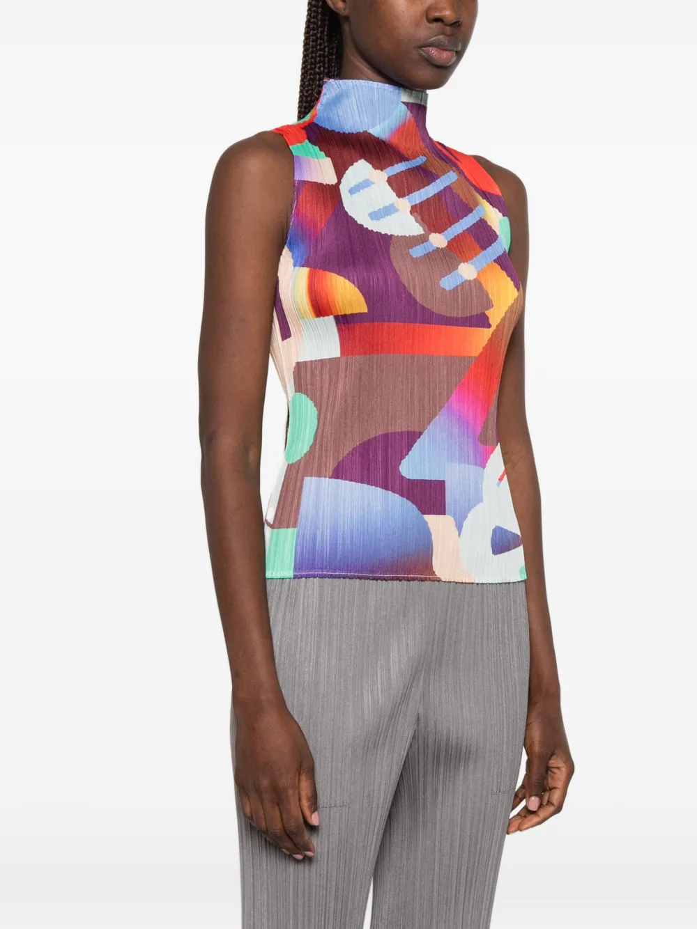 Pleats Please Issey Miyake Playground T-shirt Blauw