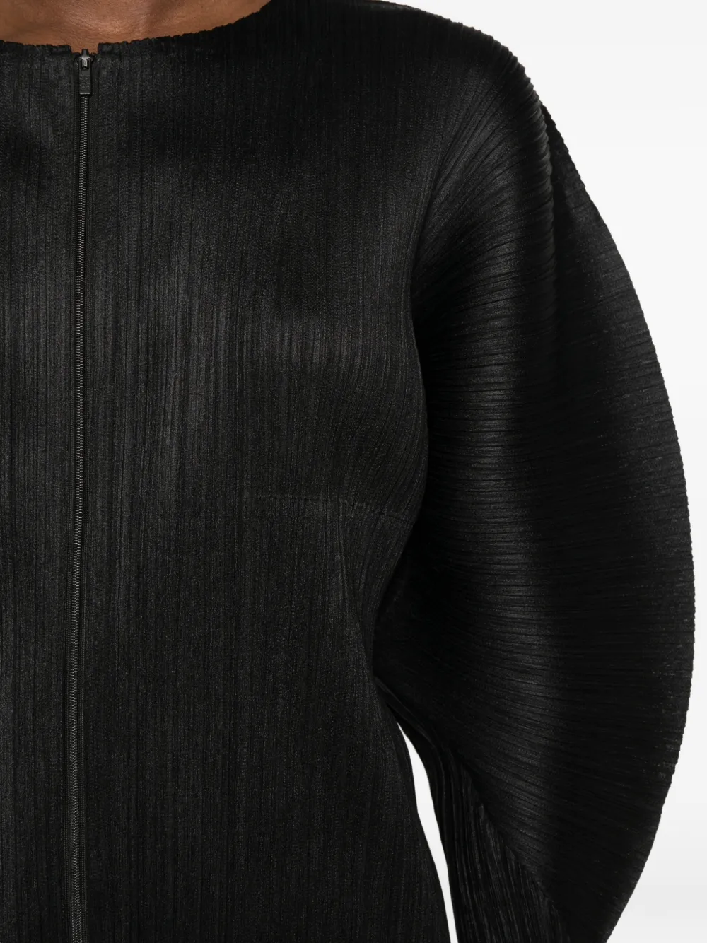 Pleats Please Issey Miyake Jack met bewerkte mouwen Zwart
