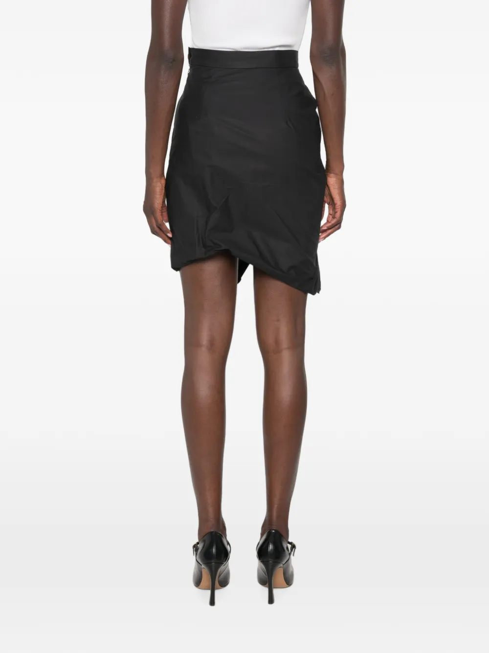 Vivienne Westwood Panther mini-rok met ruches Zwart