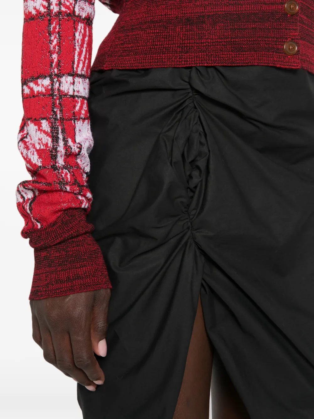 Vivienne Westwood Panther mini-rok met ruches Zwart