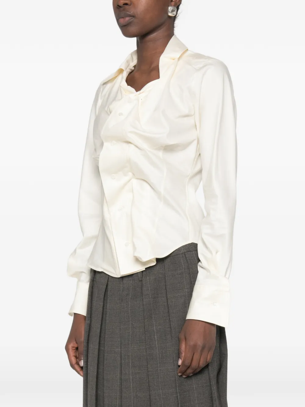 Vivienne Westwood Drunken gedrapeerde blouse Beige