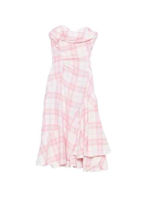 Vivienne Westwood Spiral check-print midi dress