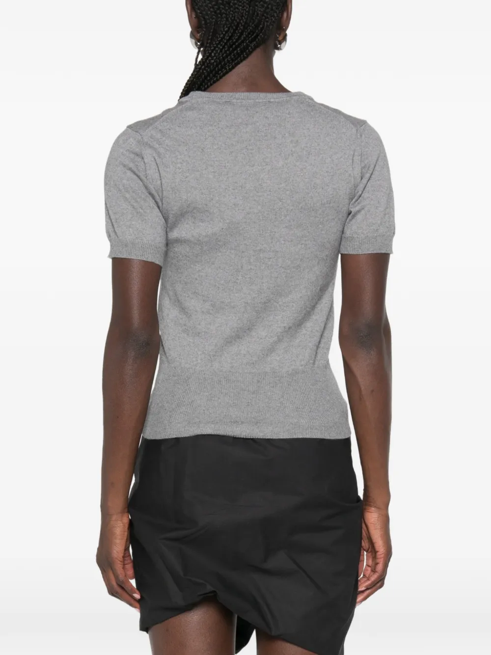Vivienne Westwood Bea top met geborduurde Orb Grijs