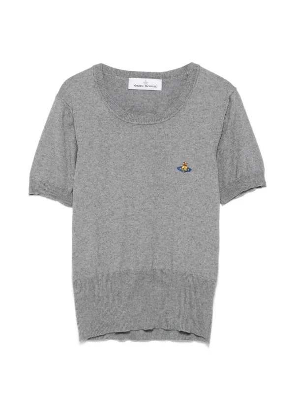 Vivienne Westwood Bea Orb-embroidered Top in Grey