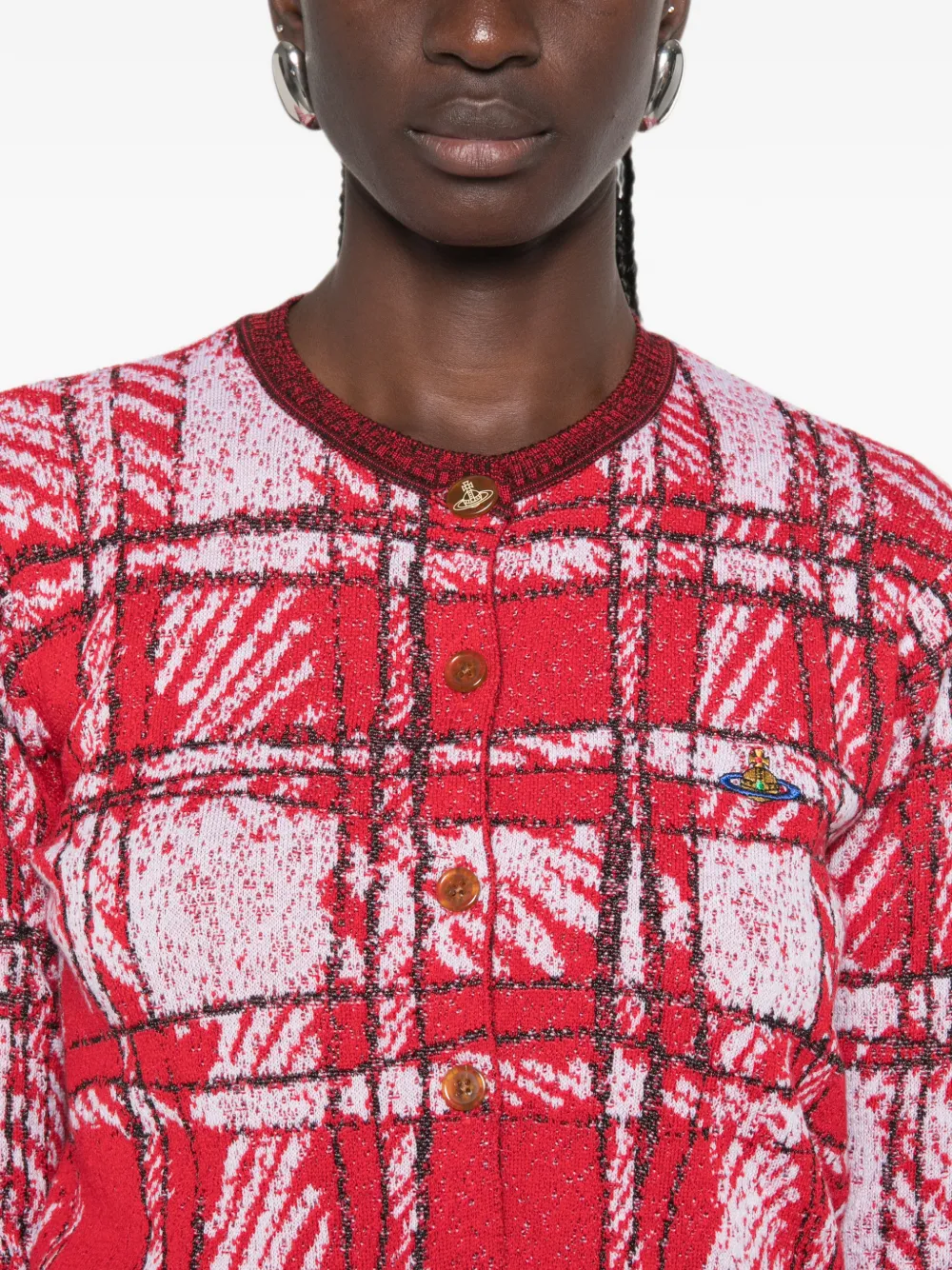 Vivienne Westwood Scribble geruit vest Rood