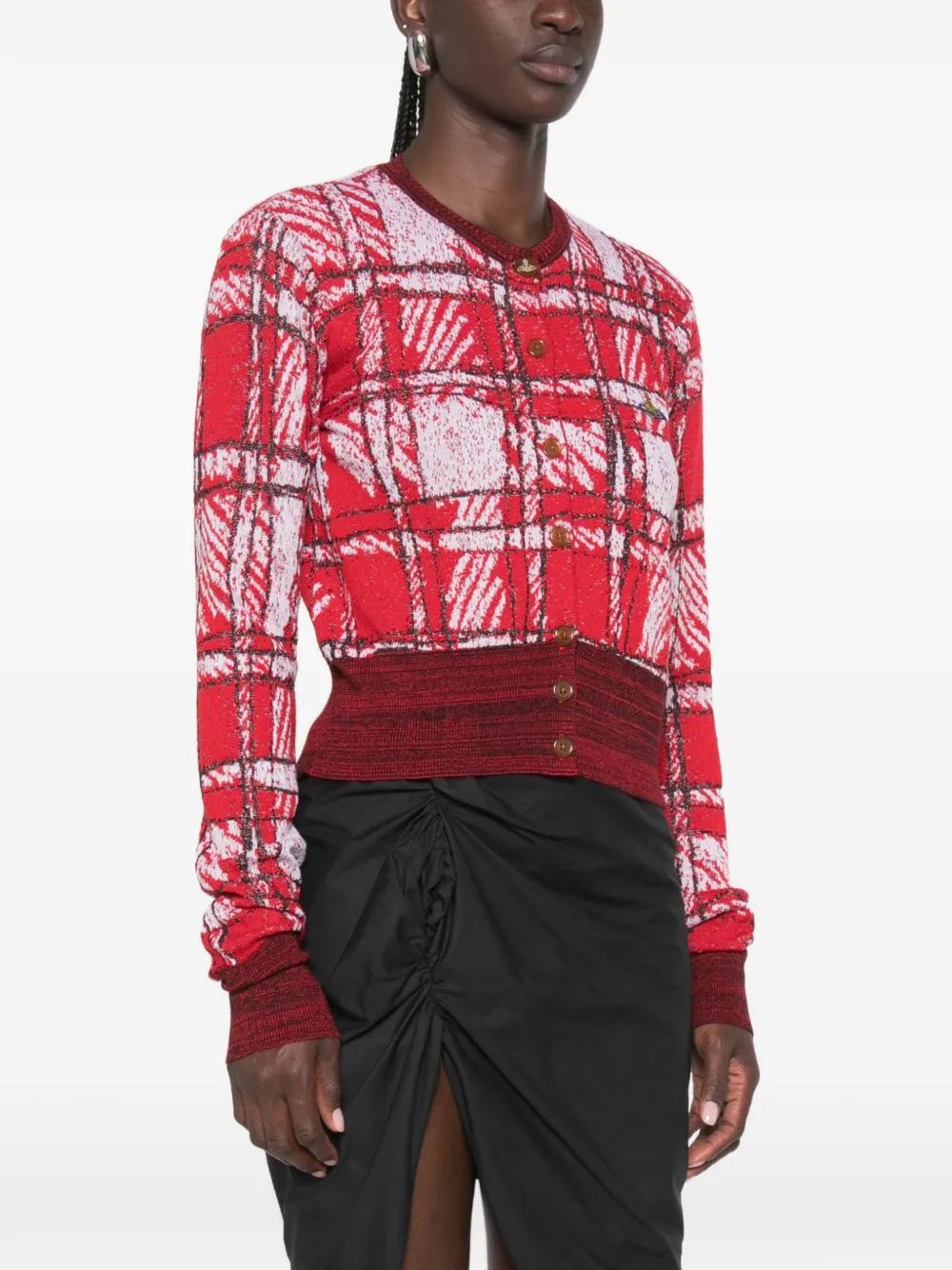 Vivienne Westwood Scribble geruit vest Rood