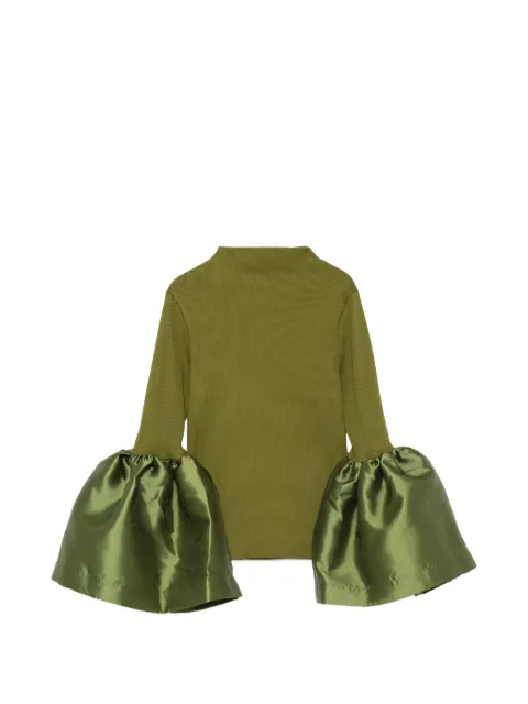 Marques'Almeida Blusa canelada com mangas bufantes