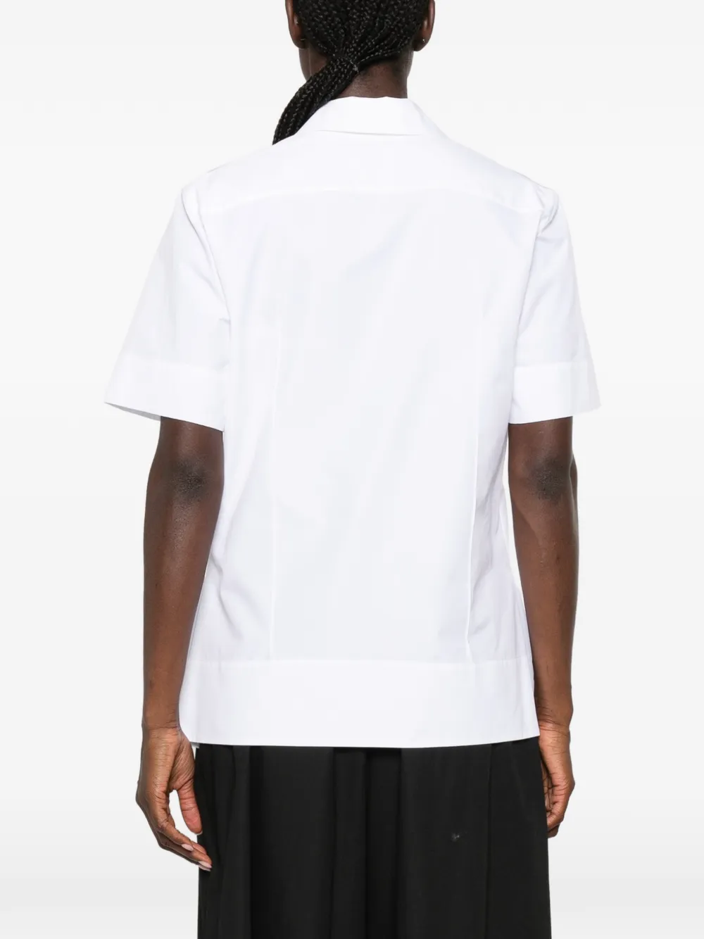 Calvin Klein Collection Short-sleeve Button-up Shirt in White, view 4