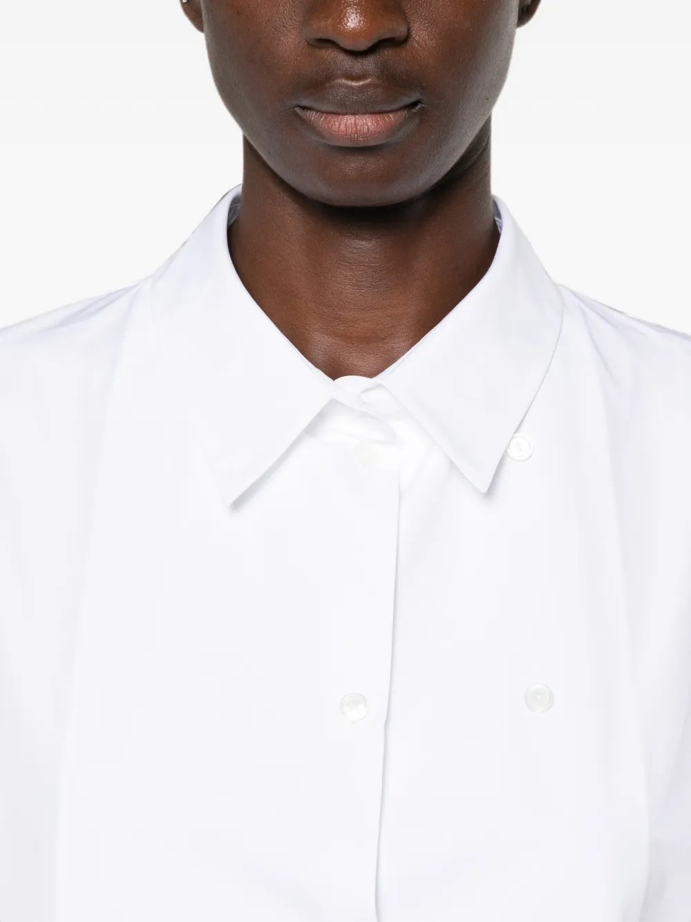 Calvin Klein Collection Short-sleeve Button-up Shirt in White, view 5