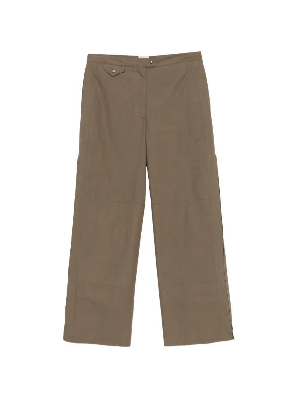 Calvin Klein Collection Gemma Zipped-cuff Trousers in Brown