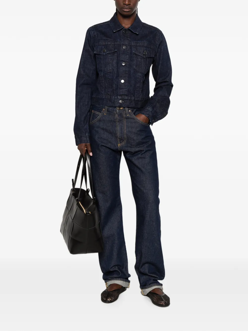 CALVIN KLEIN COLLECTION Lynette Denim Jacket in Blue, view 2