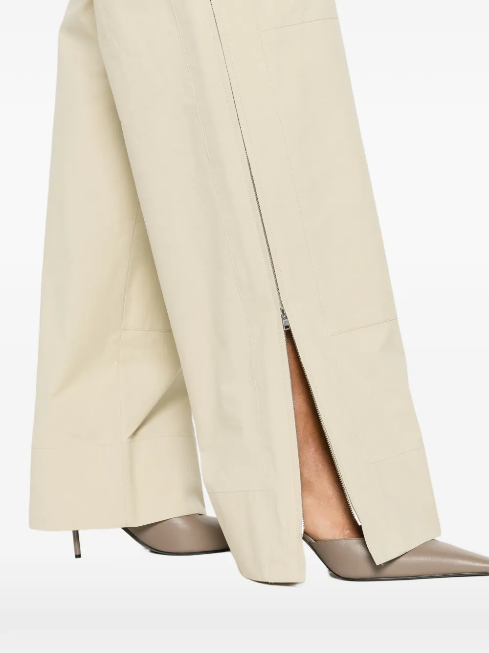 CALVIN KLEIN COLLECTION Gemma broek met wijde pijpen Groen