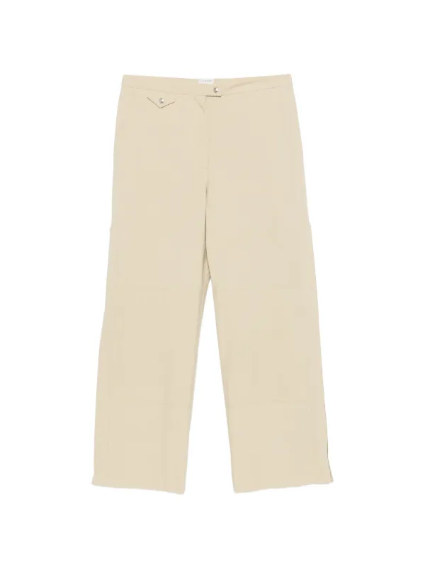Calvin Klein Collection Gemma Wide-leg Trousers in Green