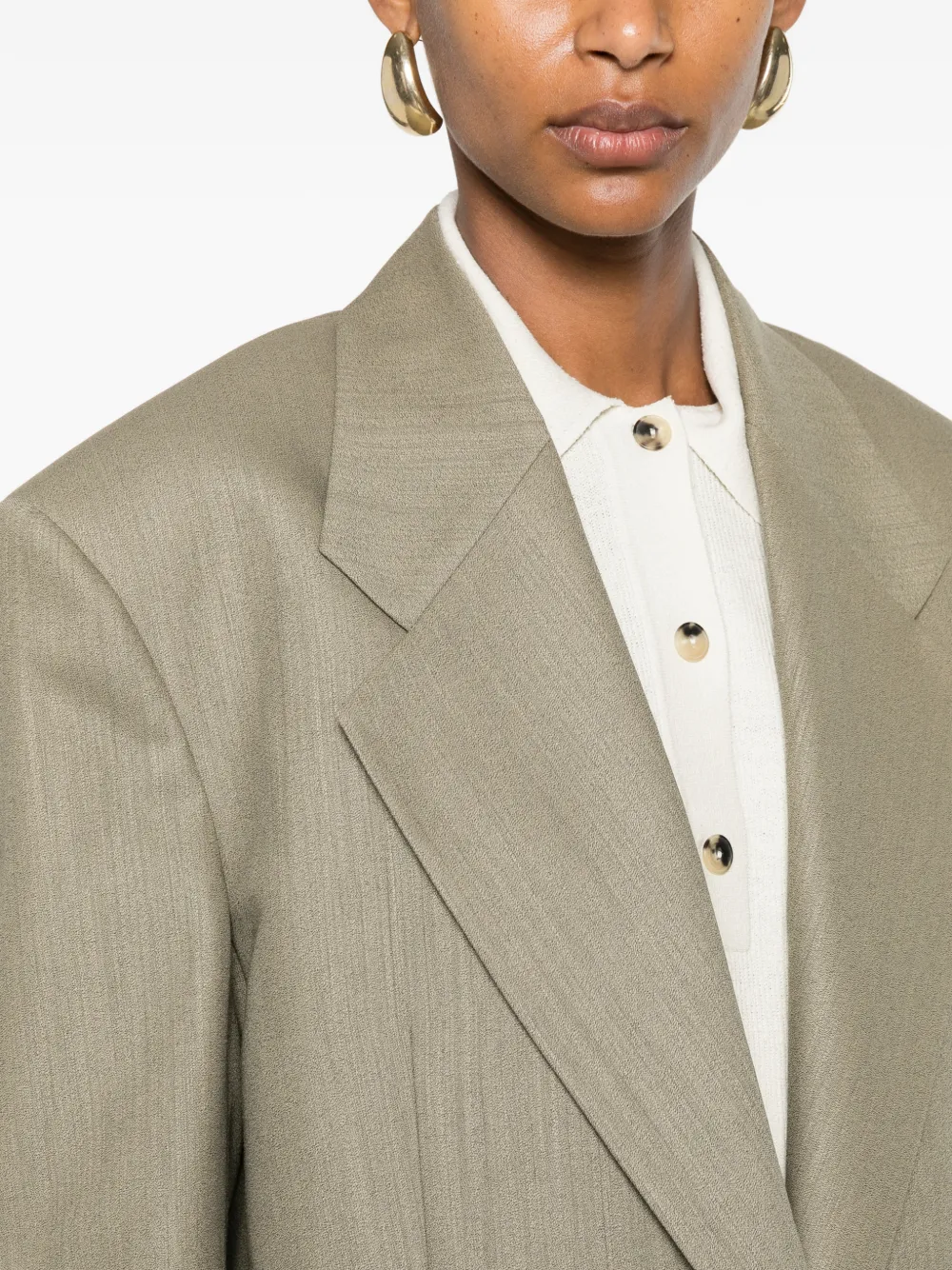 CALVIN KLEIN COLLECTION Blazer met enkele rij knopen Groen