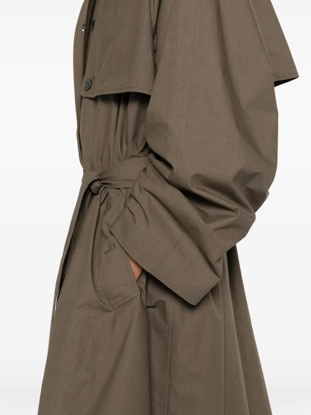 CALVIN KLEIN COLLECTION Zeland trenchcoat met ceintuur Bruin