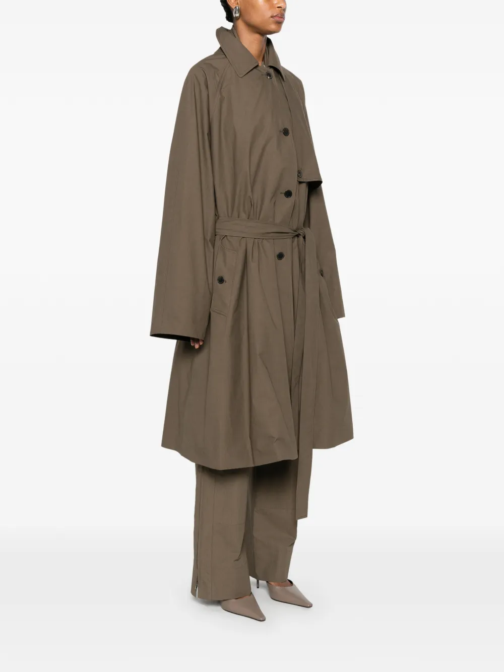 CALVIN KLEIN COLLECTION Zeland trenchcoat met ceintuur Bruin