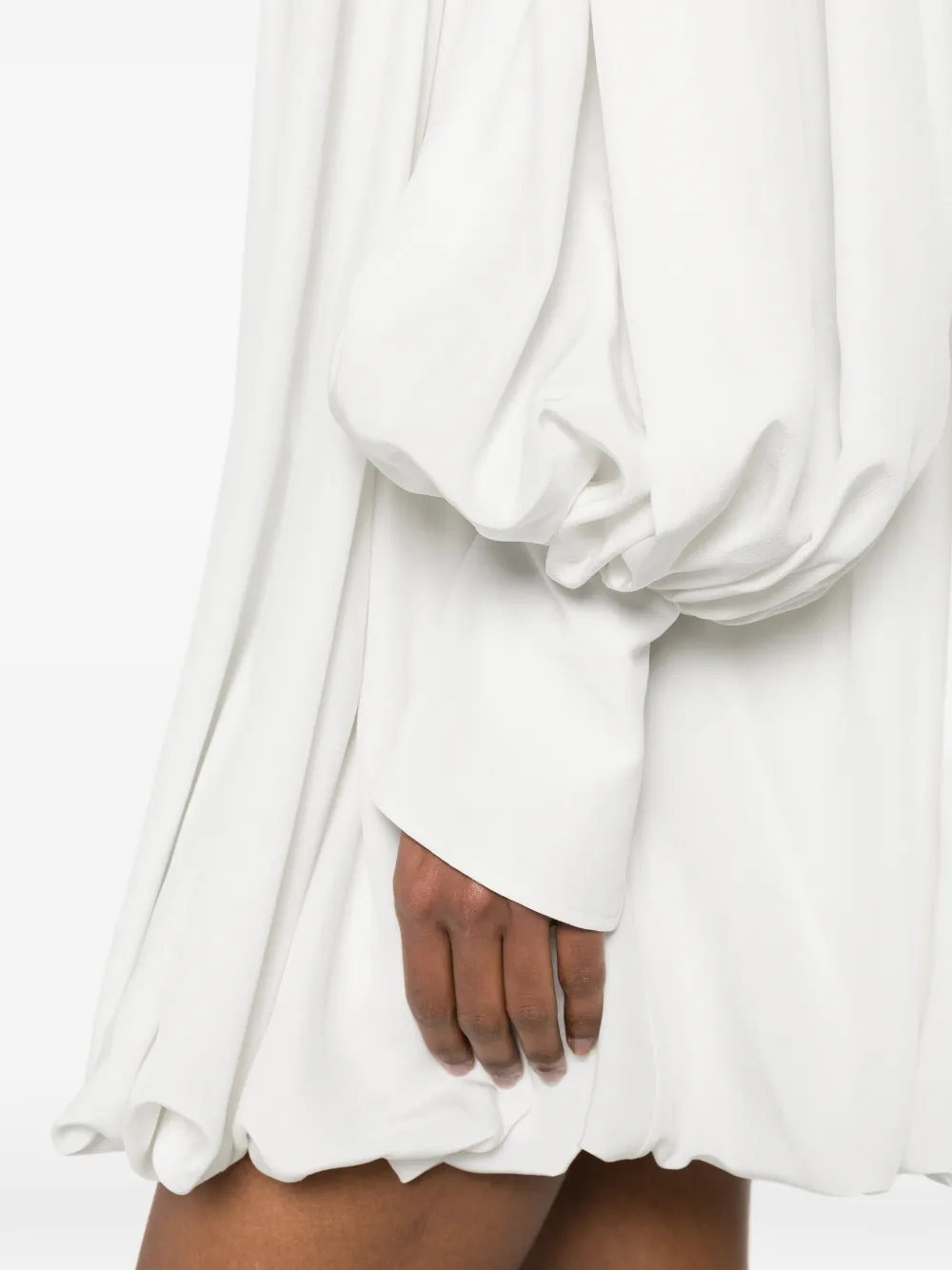 Calvin Klein Collection Mini Allegra Pleated-bubble Dress in White, view 5