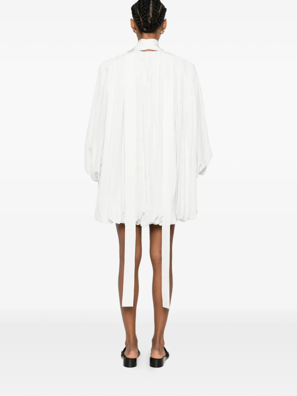 Calvin Klein Collection Mini Allegra Pleated-bubble Dress in White, view 4