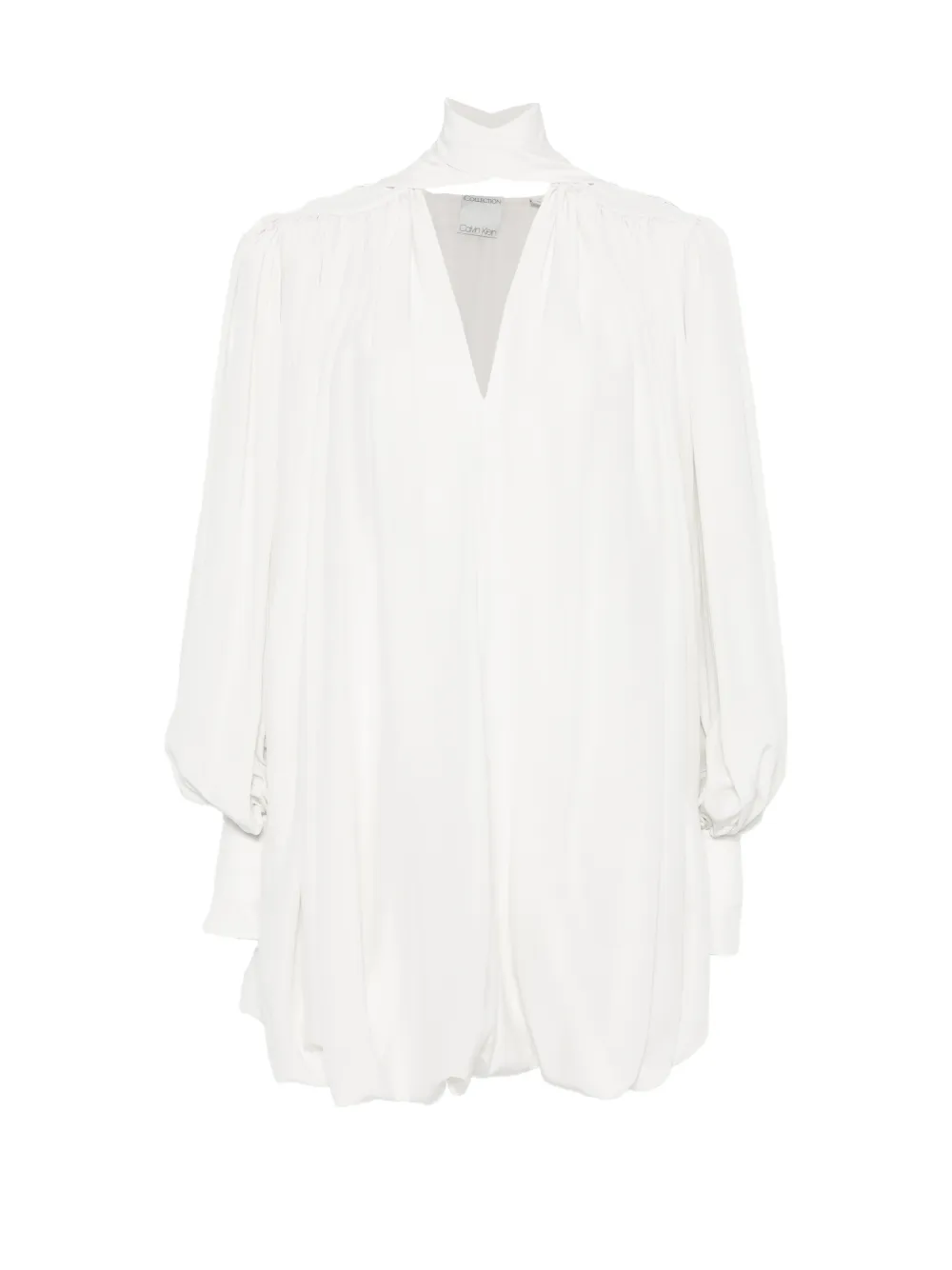 CALVIN KLEIN COLLECTION mini Allegra pleated-bubble dress - Bianco