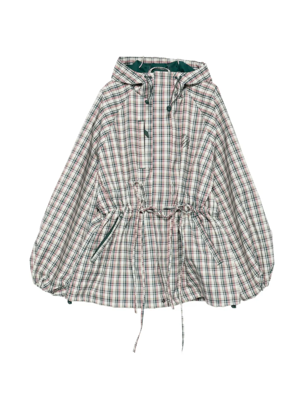 Damson Madder Womens Multi Liu Check-pattern Woven Raincoat In Gray